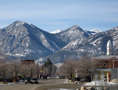 Looking west on Main Street in Buena Vista, Colorado